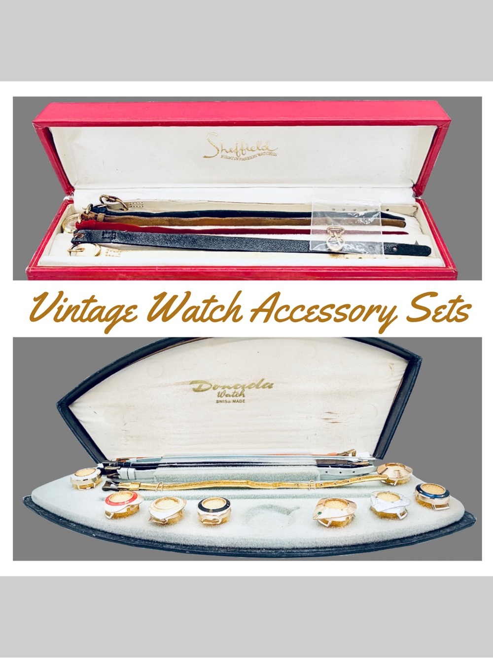 2 Used Vintage Watch Accessory Sets